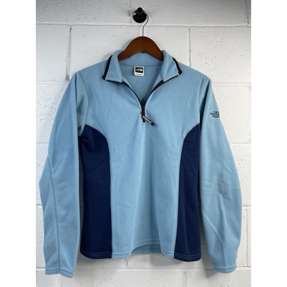 THE NORTH FACE‎ 1/4 Zip Polartec Fleece Pullover Sweater Women's M Blue